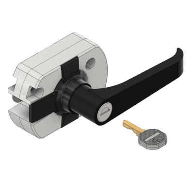 50-310-3 MODULAR SOLUTIONS PROFILE<BR>30 SERIESLOCKING SLIDING AND SWINGING DOOR LATCH W/HARDWARE